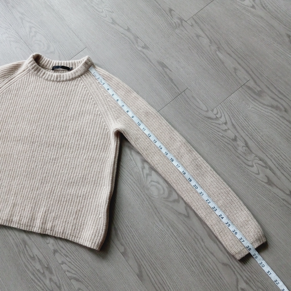 Jenni Kayne Cashmere Fisherman Sweater In Oatmeal M - Picture 11 of 16
